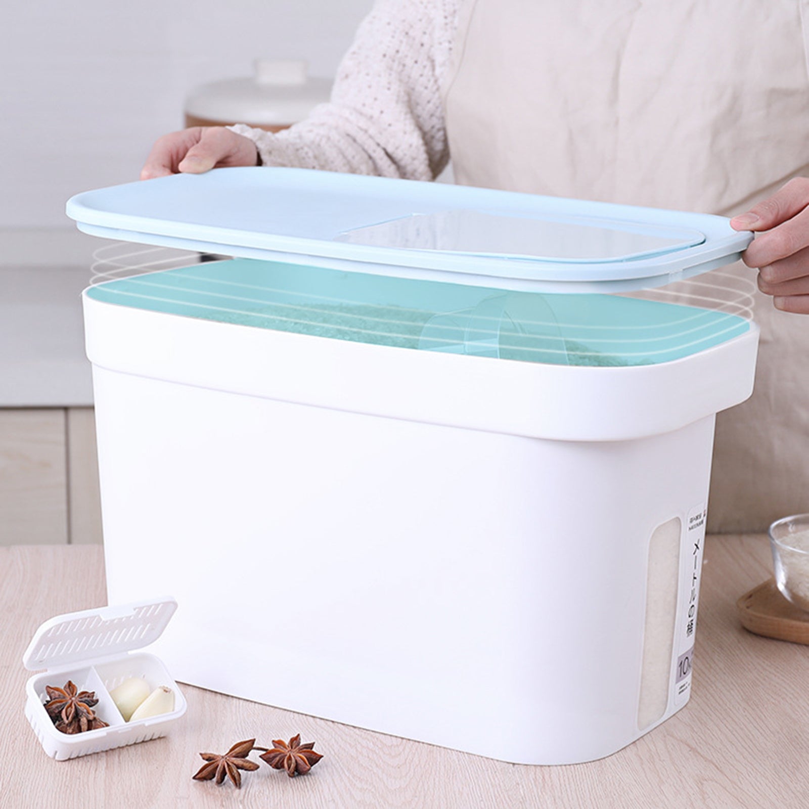 ZY-KA028 11.8L Flour Rice Storage Bucket Moisture-proof PP Rice Container (BPA-Free, without FDA Certification) ZY-KA028 11.8L Flour Rice Storage Bucket Moisture-proof PP Rice Container (BPA-Free, without FDA Certification)